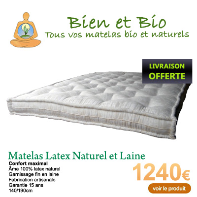 Matelas Latex et laine